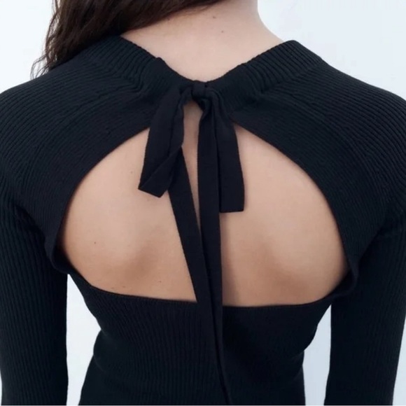 NWT Zara Cut Out Open Back Top Size L - Picture 6 of 12